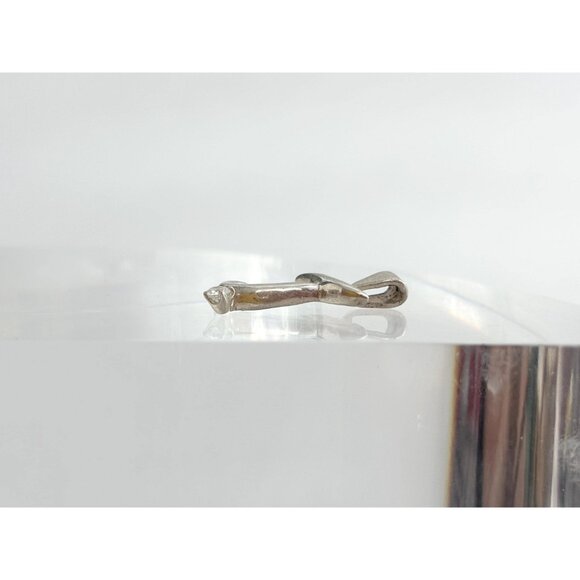 Avon Letter J w/ CZ Gemstone 925 Sterling Silver Vintage Pendant | Charm - Picture 10 of 11